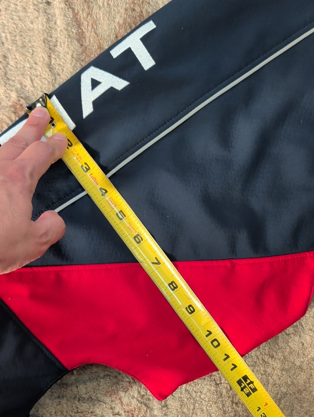 Ariat Navy and Red Team Softshell Performance Dog Coat - Picture 6 of 8